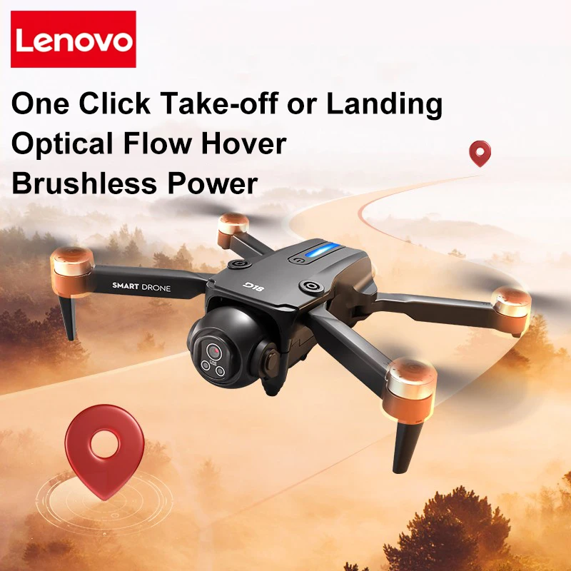 Lenovo D18 GPS Drone 8K Aerial HD Dual Camera Intelligent Obstacle Avoidance Brushless Power 5G WIFI GPS Return Screen RC Drone thumbnail 4