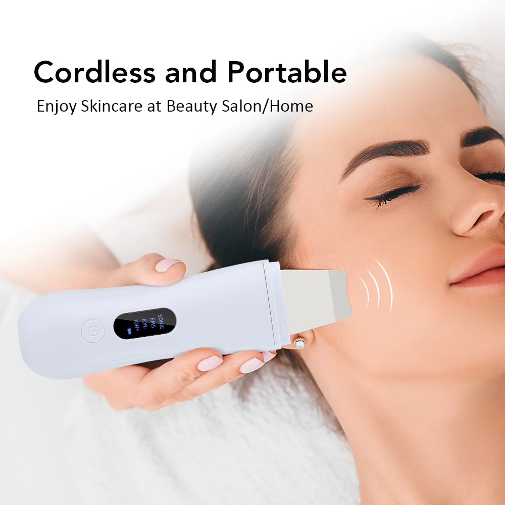 Ultrasonic Skin Scrubber Face Pore Cleaner Deep Cleansing Tool with 4 Modes Peeling Blackhead Remover for Facial Skincare thumbnail 2