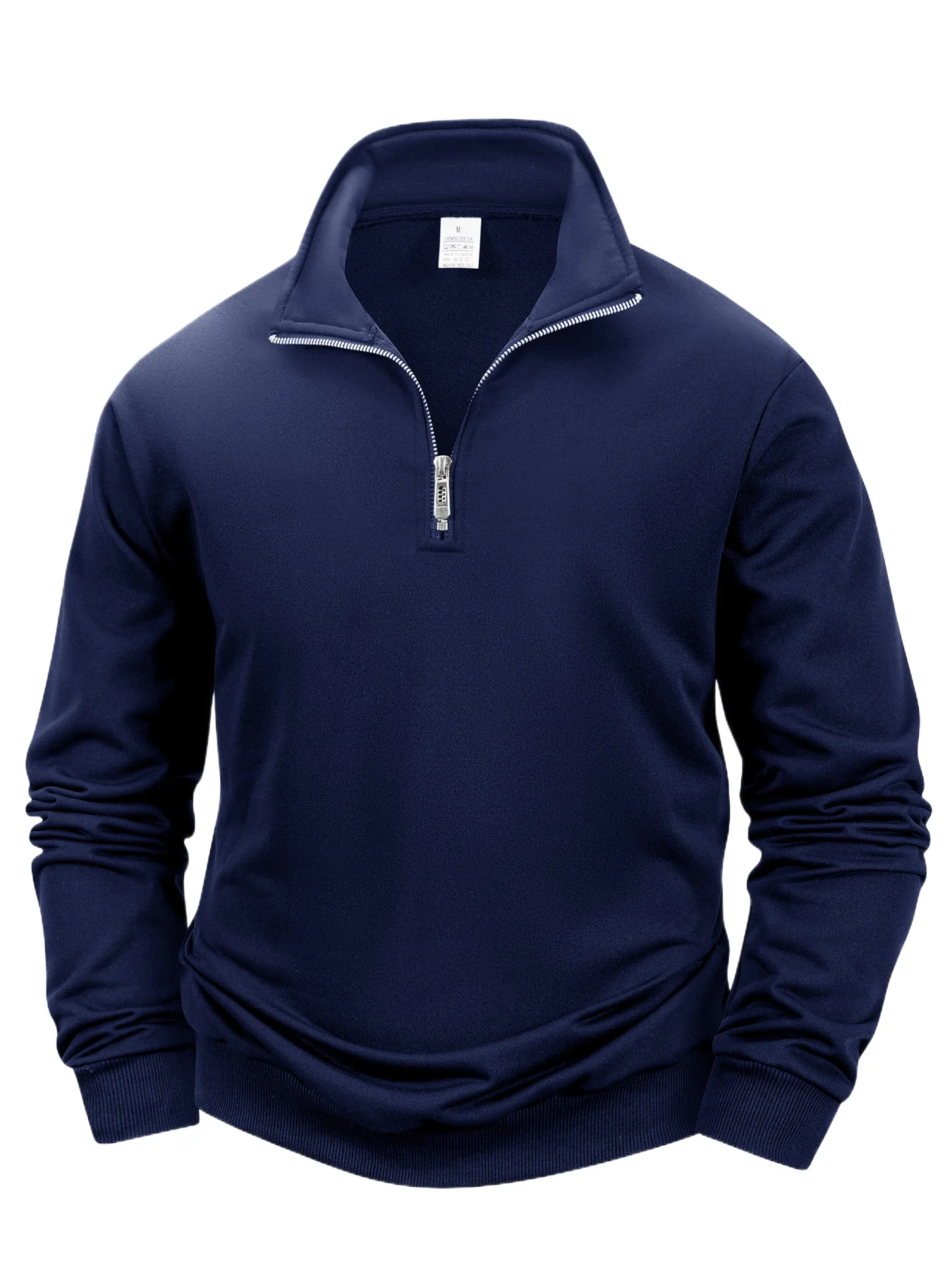 Autumn Men's Zipper Pullover Long Sleeve Sweater Men Warm Slim Casual Turtleneck Mock Neck Pullover Sweatshirts Tops thumbnail 2