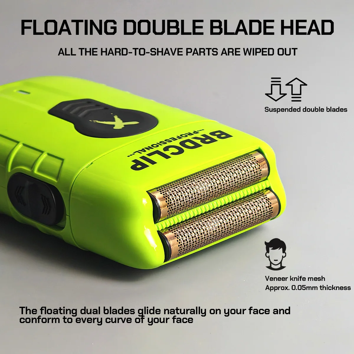Professional Double Foil Shaver Hair Trimmer Beard trimming Electric Clipper for Man BRDCLIP thumbnail 3