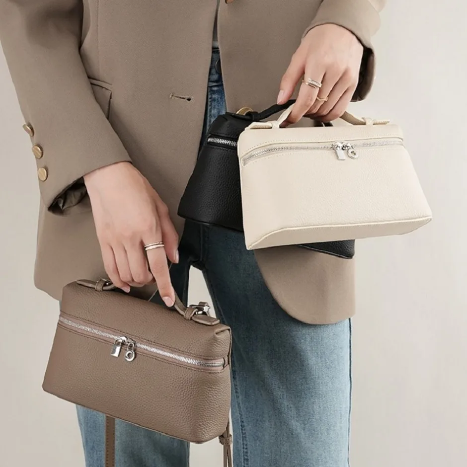 Premium sense of niche lychee grain shoulder bag simple fashion lunch box women's bag exquisite mini handheld crossbody bags thumbnail 4