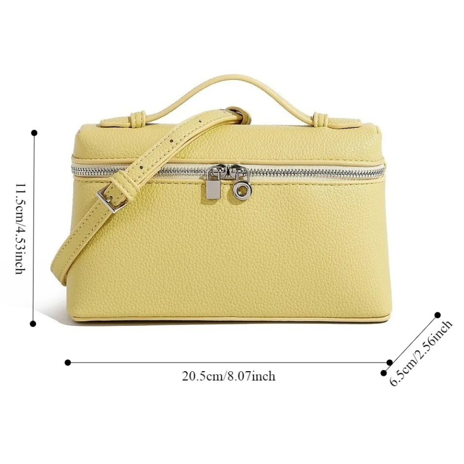 Premium sense of niche lychee grain shoulder bag simple fashion lunch box women's bag exquisite mini handheld crossbody bags thumbnail 6