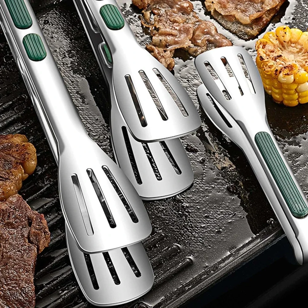 New Stainless Steel Food Tongs BBQ Meat Salad Bread Clip Barbecue Grill Buffet Clamp Non-slip Tong Cooking Tools Kitchen Gadgets thumbnail 2