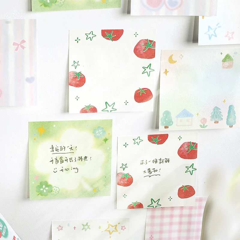 60pcs/lot Kawaii Ins Message Memo DIY Handmade Material Scrapbook Background Paper Korean Japanese School Office Supplies thumbnail 3