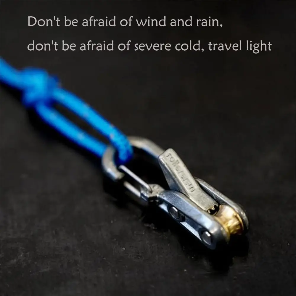Lock Buckle Rope with Roller Tensioner 6 Hooks Heavy-duty Paracord Adjusters Easy operation Quick Adjust Cable Puller Camping thumbnail 3