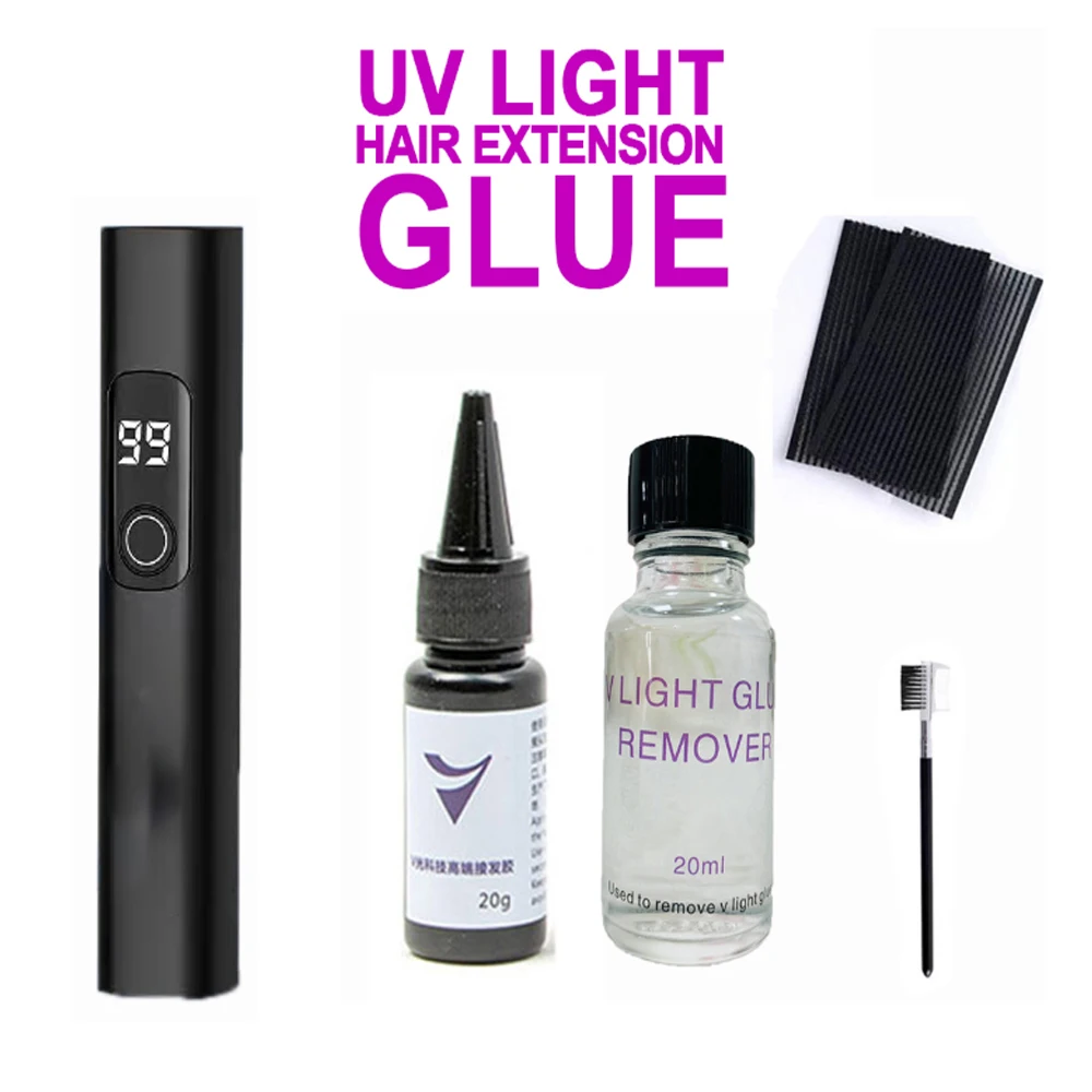 V-Light Hair Extension Set Technology Wig Hair Piece Real Hair Fast Grafting Tool Firm and Traceless tape Hair Extension Tools