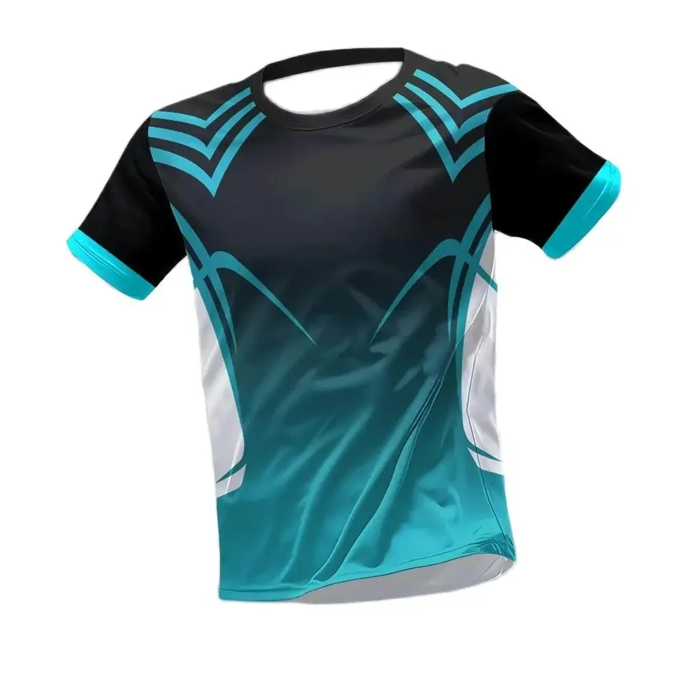 New 3D Printing Hot-Selling Outdoor Running Sports Breathable Quick-Drying Fitness Clothes Casual Wear Round Neck Adult T-Shirt thumbnail 2