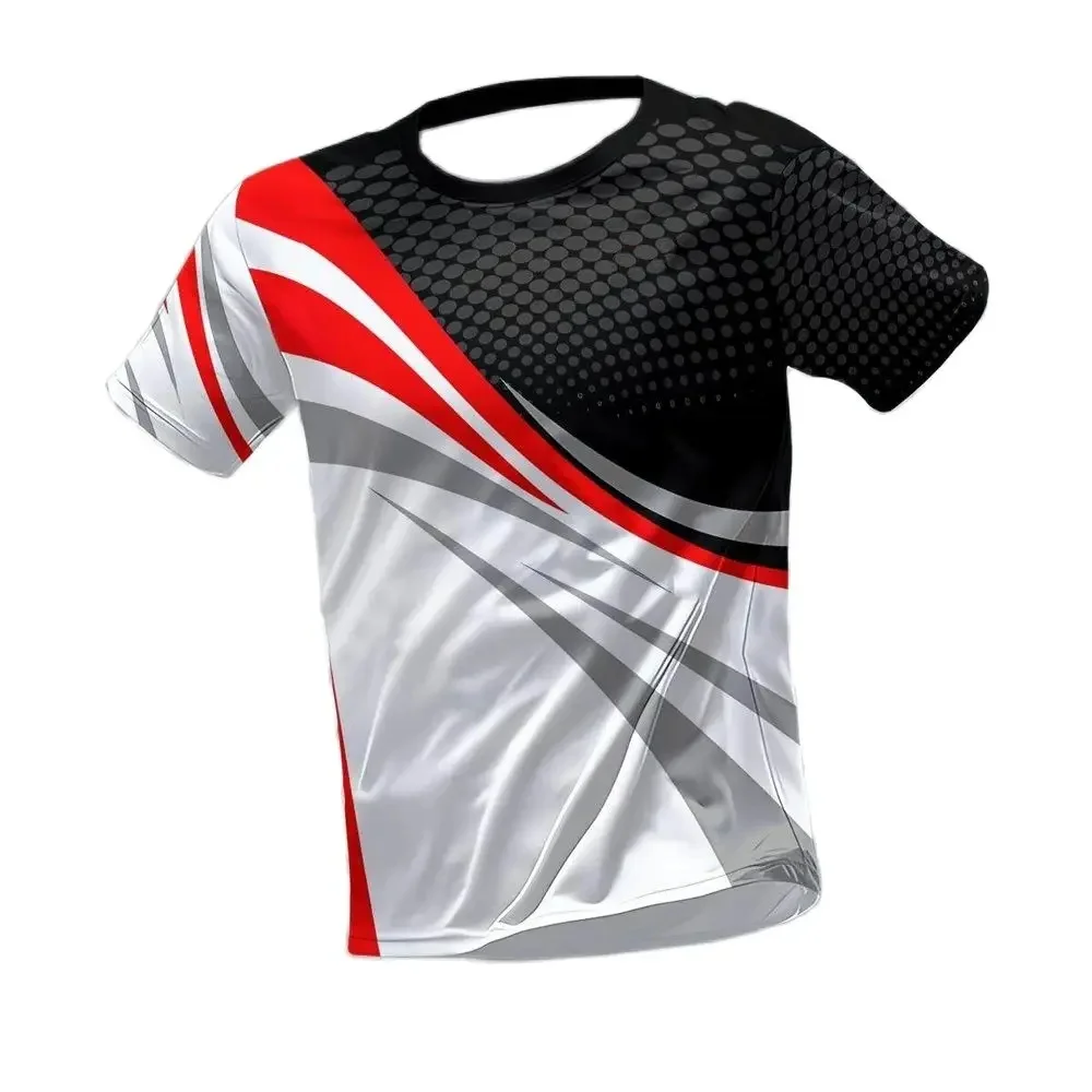 New 3D Printing Hot-Selling Outdoor Running Sports Breathable Quick-Drying Fitness Clothes Casual Wear Round Neck Adult T-Shirt thumbnail 3