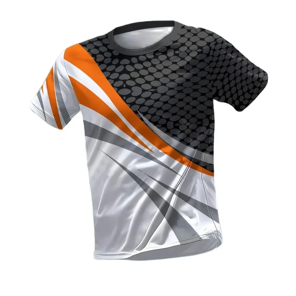 New 3D Printing Hot-Selling Outdoor Running Sports Breathable Quick-Drying Fitness Clothes Casual Wear Round Neck Adult T-Shirt