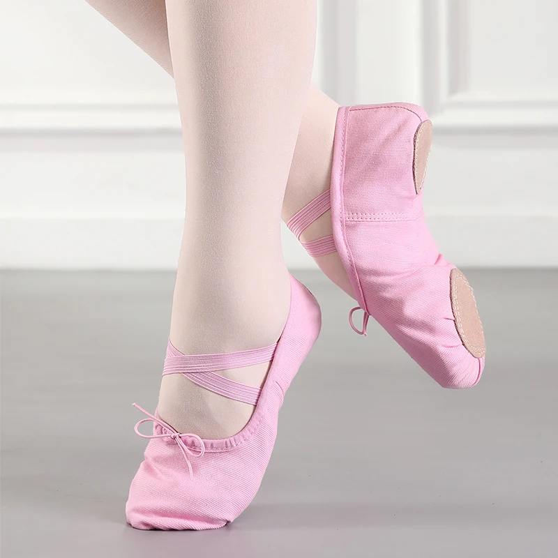 Ballet Shoes for Gilrs Comfortable Ballet Flats Ballroom Dancing Slippers Women Ladies Children Practice Training Salsa Shoes thumbnail 4