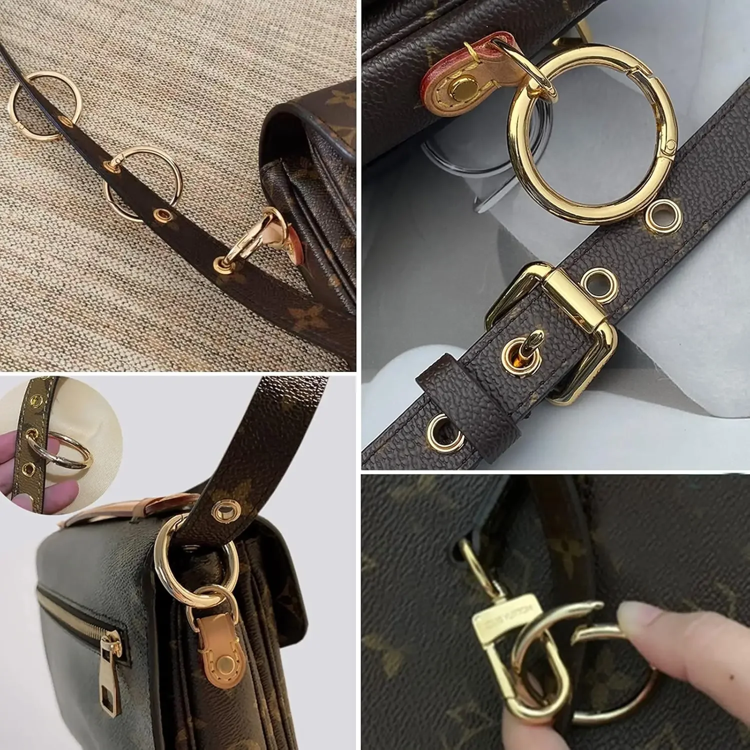 2-10Pcs/lot Spring Gate O Ring Openable Keyring Key Leather Bag Handbag Belt Strap Pendant Buckle Snap Clasp Clip Trigger Hook thumbnail 4