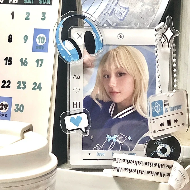 INS Acrylic Photo Frame 3-inch Small Card Photo Display Standing Sign Idol Card Picture Frame Card Holder Protective Case thumbnail 2