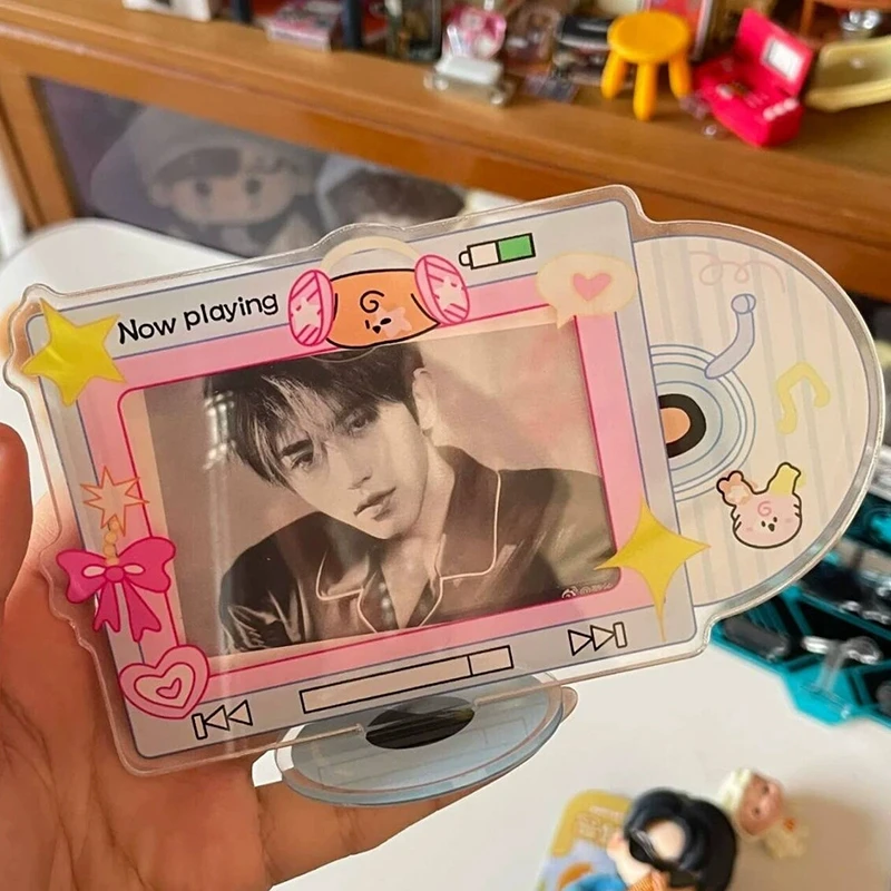 INS Acrylic Photo Frame 3-inch Small Card Photo Display Standing Sign Idol Card Picture Frame Card Holder Protective Case thumbnail 4