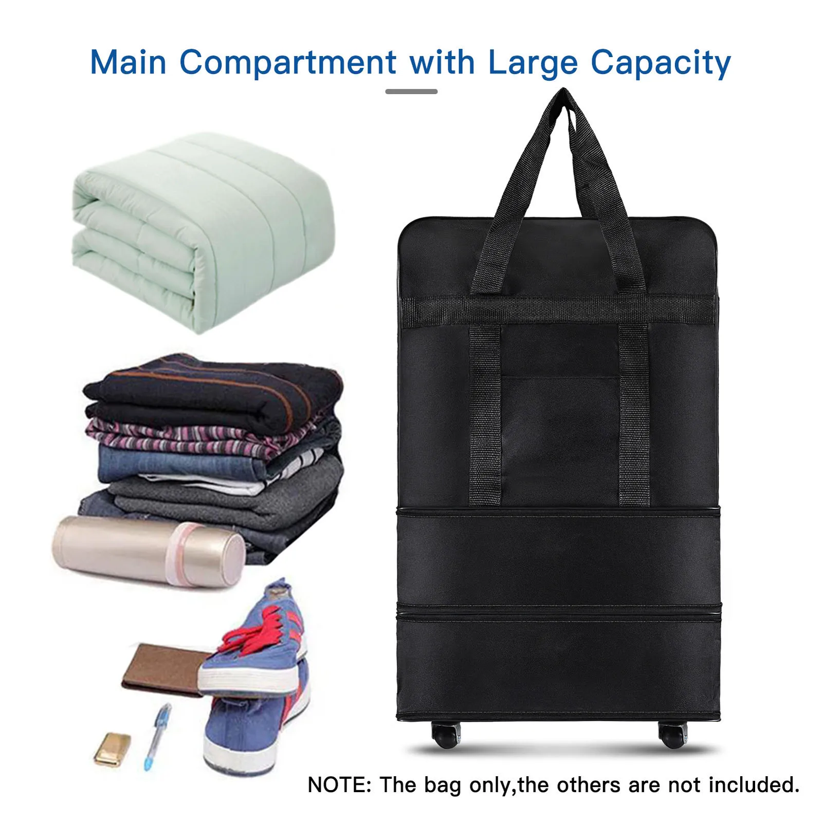 Men Women Travel Foldable Suitcase Expandable Foldable Suitcase Oxford Collapsible Rolling Travel Luggage Bag 360° Rotating thumbnail 6
