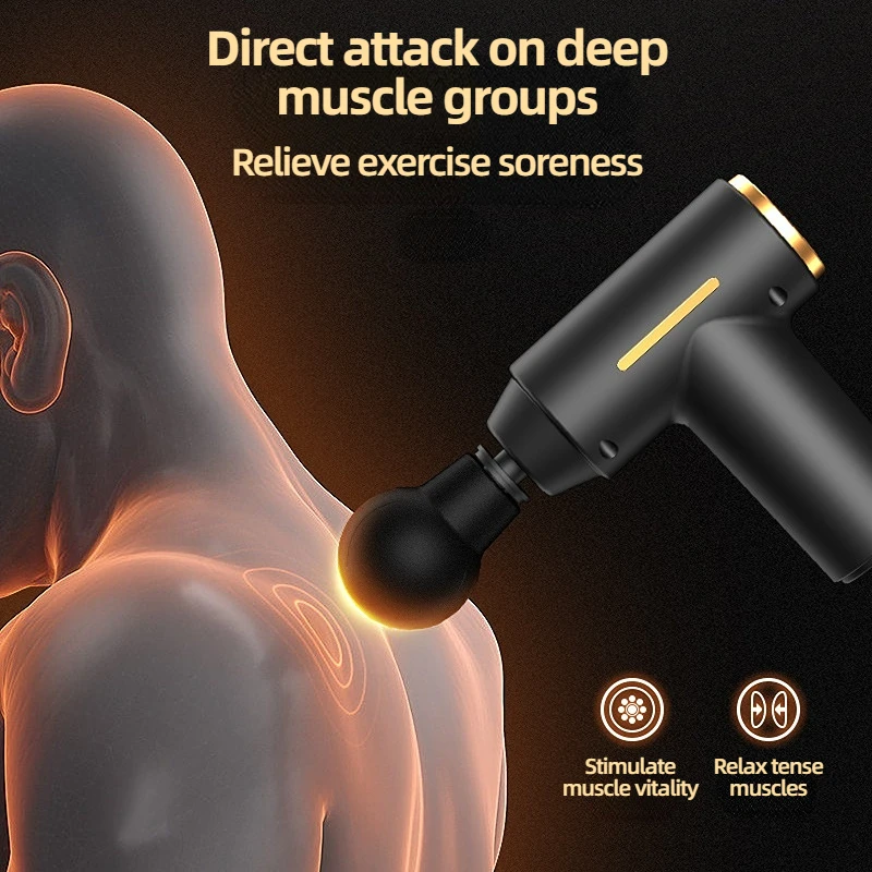 Portable Mini Muscle Massage Gun Vibration Massage Gun Body Neck Back Pain Gout Relief Deep Muscle Relaxation Massager Tools thumbnail 5