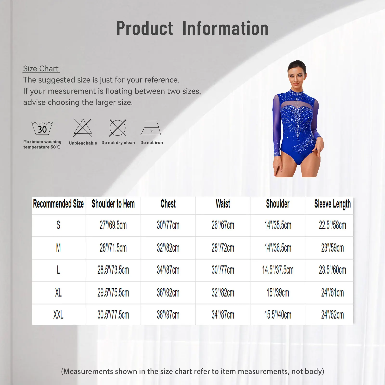 Women's Fashion Jumpsuit Mock Turtleneck Long Sleeve See-through Rhinestone Leotards Performance Outfits for Artistic Gymnastics thumbnail 6