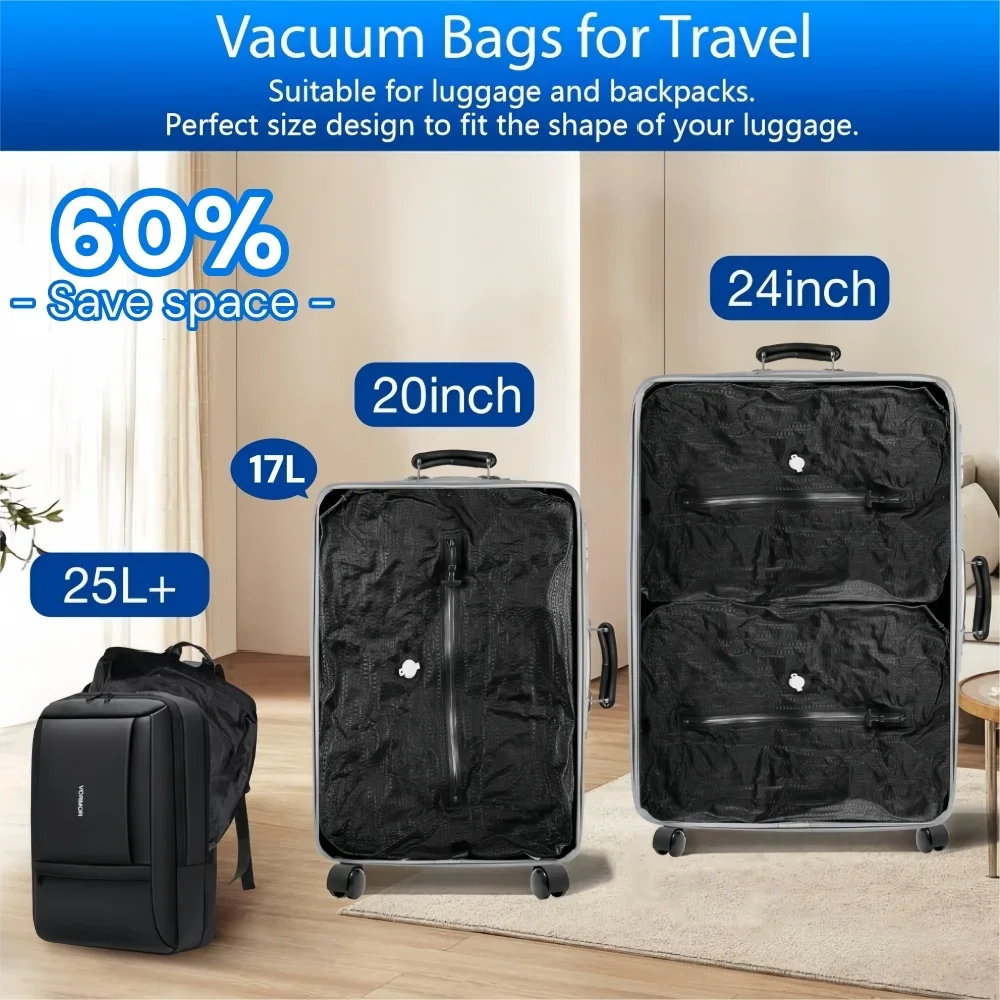 Vacuum Storage bags,Travel Essentials Suitcases Clothes Organizer Packaging Bag Practical Accessories Compression Bags Cubes thumbnail 2