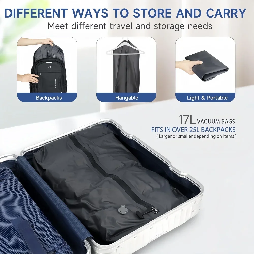 Vacuum Storage bags,Travel Essentials Suitcases Clothes Organizer Packaging Bag Practical Accessories Compression Bags Cubes thumbnail 3