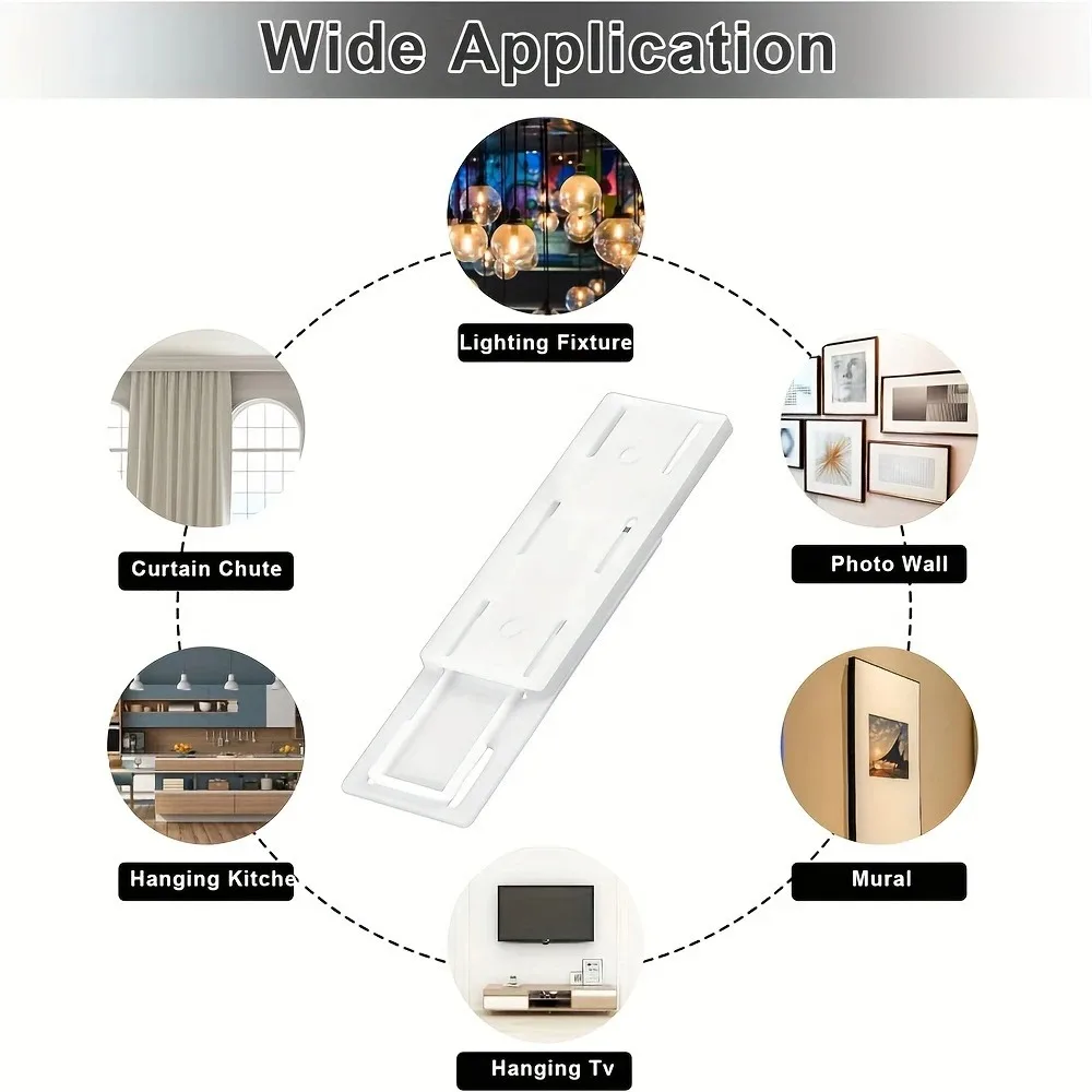 Wall Mounted Self Adhesive Power Strip Fixer Removable Cable Organizer Desktop Socket Holder for Office Home thumbnail 4