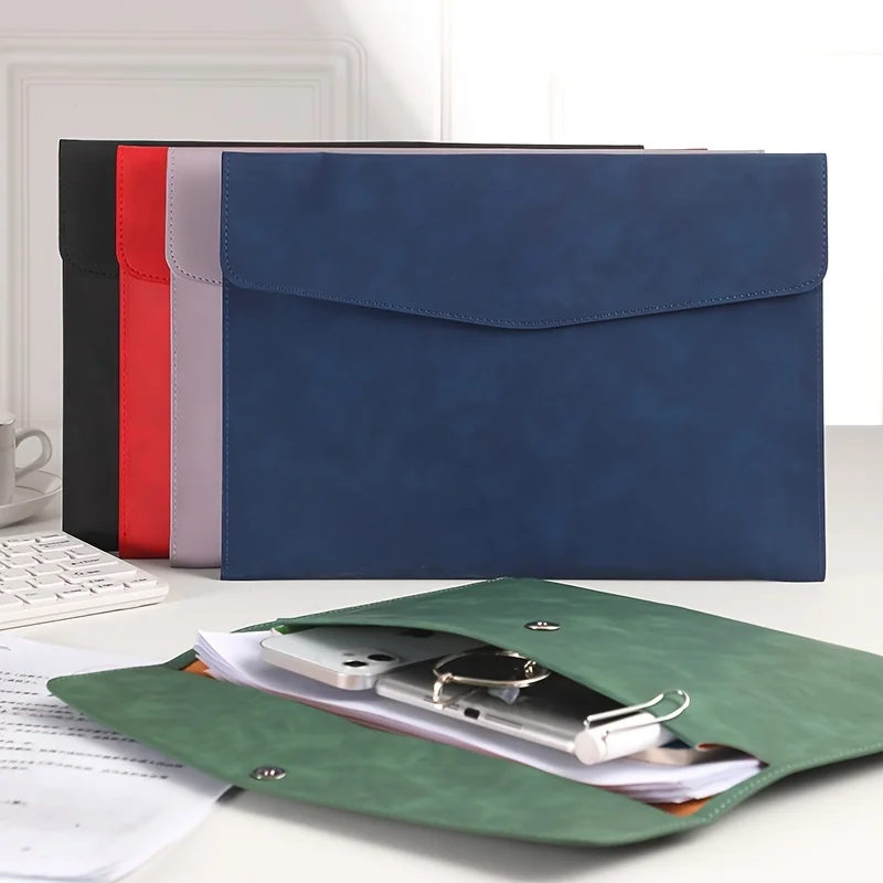 A4 File Storage Bag Simple File Folders Business Office School File Organizer Bags Laptop Sleeve thumbnail 4