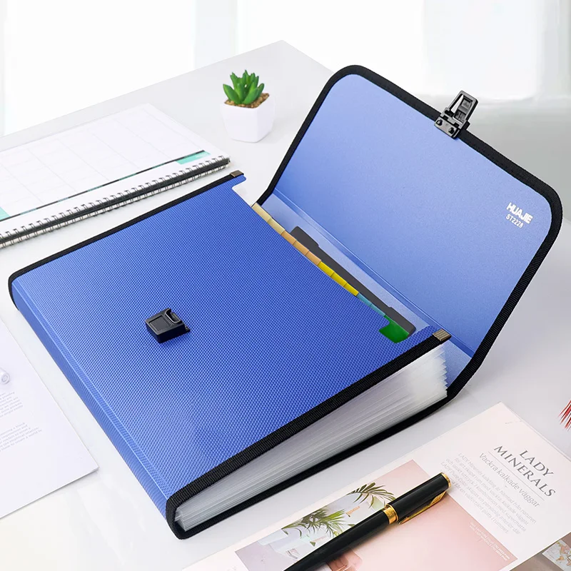 HUAJIE A4 Accordion File Folder with Handle, Large Capacity Multi-layer Document Organizer for Students & Office Subject Storage thumbnail 2