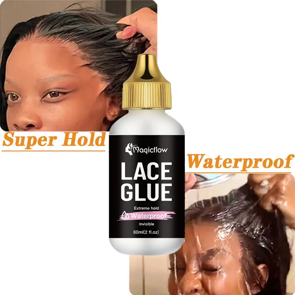60ml/2fl.oz Waterproof Wig Lace Glue - Strong Hold, Invisible, Quick Dry & Easy Removal - No Odor Adhesive for All Wigs thumbnail 2