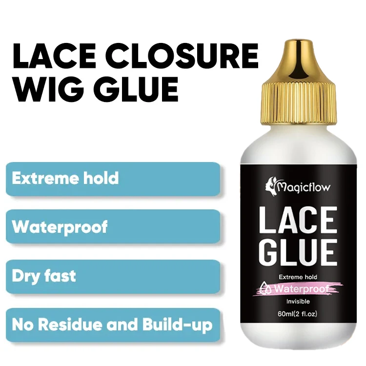 60ml/2fl.oz Waterproof Wig Lace Glue - Strong Hold, Invisible, Quick Dry & Easy Removal - No Odor Adhesive for All Wigs thumbnail 5