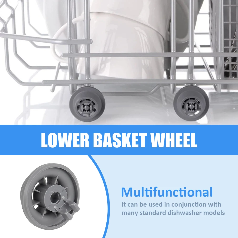 12pcs Dishwasher Basket Roll Lower Basket Wheels For Bosch For Balay For Siemens For Neff Dishwasher Lower Bottom Basket Wheels thumbnail 3