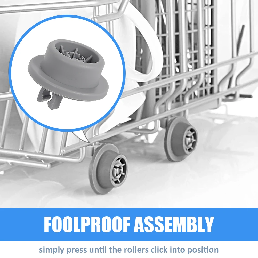 12pcs Dishwasher Basket Roll Lower Basket Wheels For Bosch For Balay For Siemens For Neff Dishwasher Lower Bottom Basket Wheels thumbnail 4
