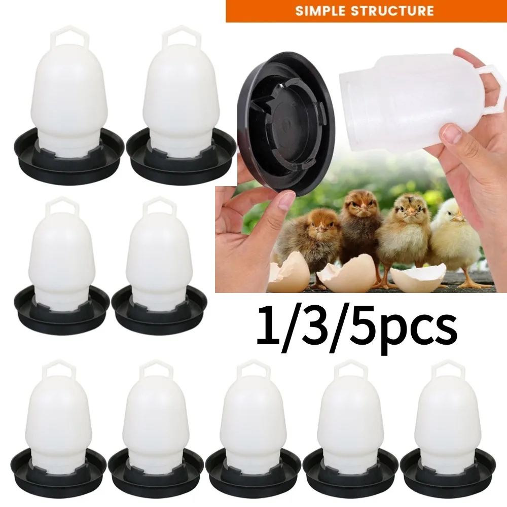 Parrot Drinking Bowl Water Feeder Home Poultry Water Drinking Cup For Birds 1/3/5PCS Chicken Water Pot Automatic Chick Drinker thumbnail 6