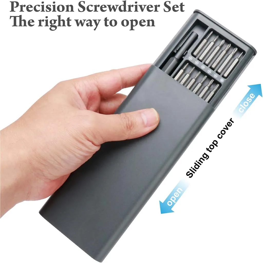 UF Tool 25-in-1 Magnetic Screwdriver Set - Precision Repair Kit for Phone, Computer & Electronics - 24 Detachable Steel Bits thumbnail 5