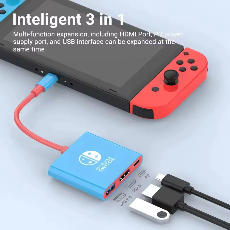 Switch1 Dock 4K HDMI USB 3.0 Hub Adapter USB C Splitter TV Portable Docking Station for Nintendo Laptops PC iPad MacBook Air Pro thumbnail 3