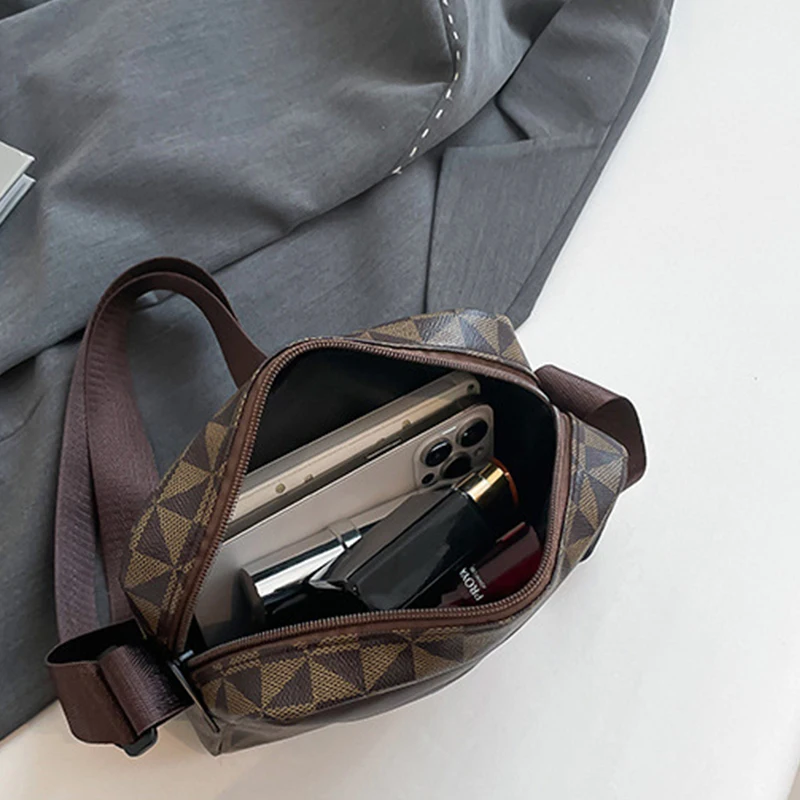 Shark Mouth Crossbody Shoulder Bag,Monogram Pattern Sling Bag,Men Women Casual Phone Chest Bag for Travel Sports Running Hiking thumbnail 6