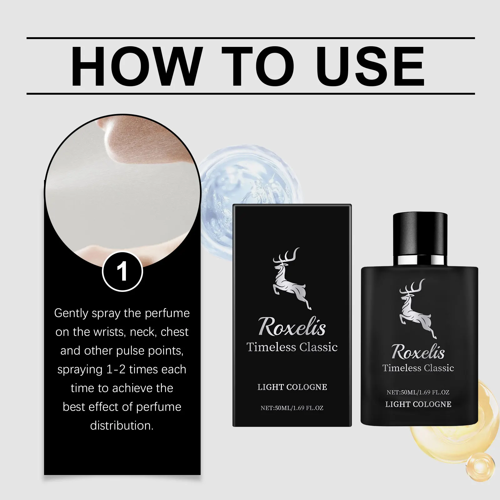 Roxelis Bergamot Perfume Classic Cologne Natural Fresh Hair Temperament Lasting Fragrance elegant Portable Perfume thumbnail 3