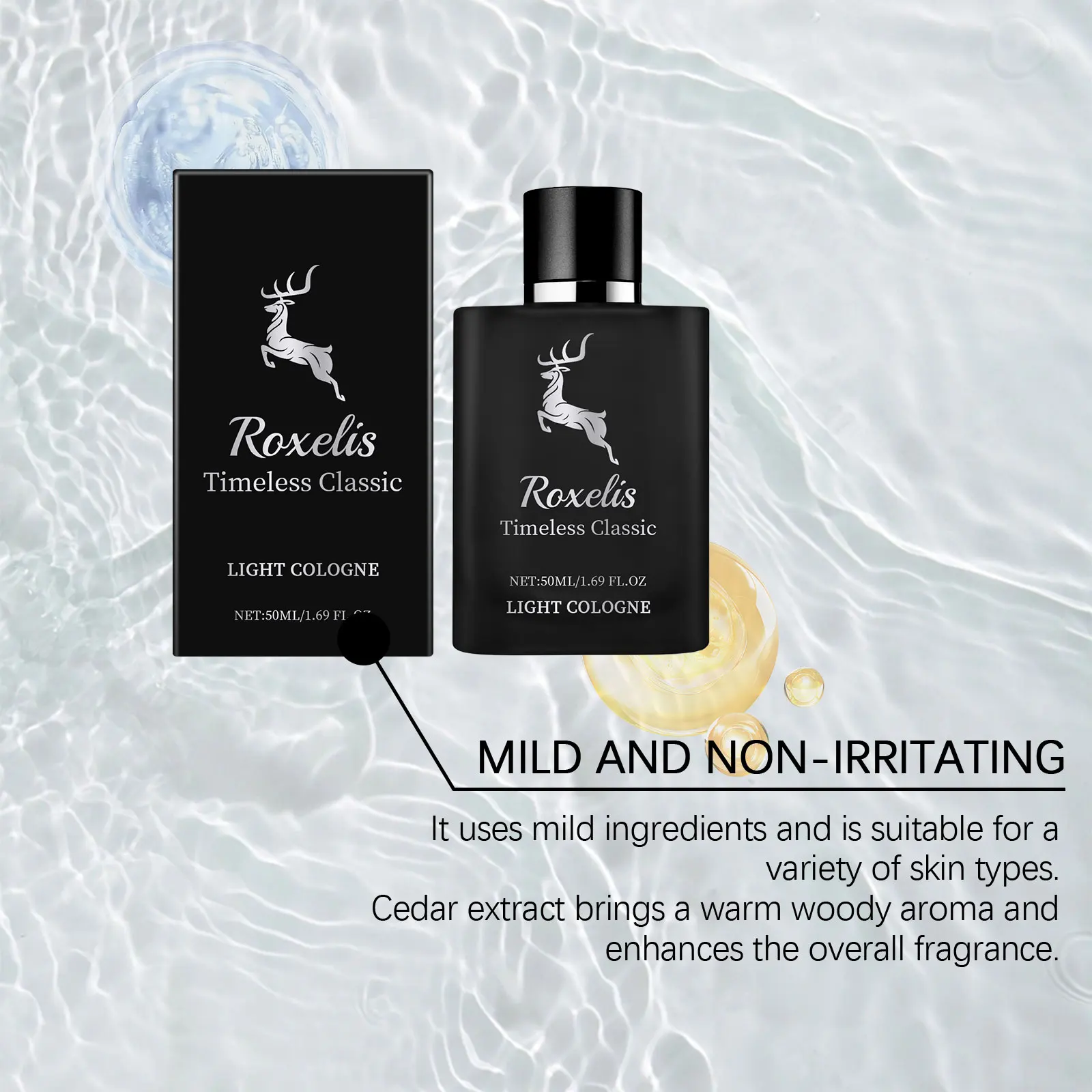 Roxelis Bergamot Perfume Classic Cologne Natural Fresh Hair Temperament Lasting Fragrance elegant Portable Perfume thumbnail 5