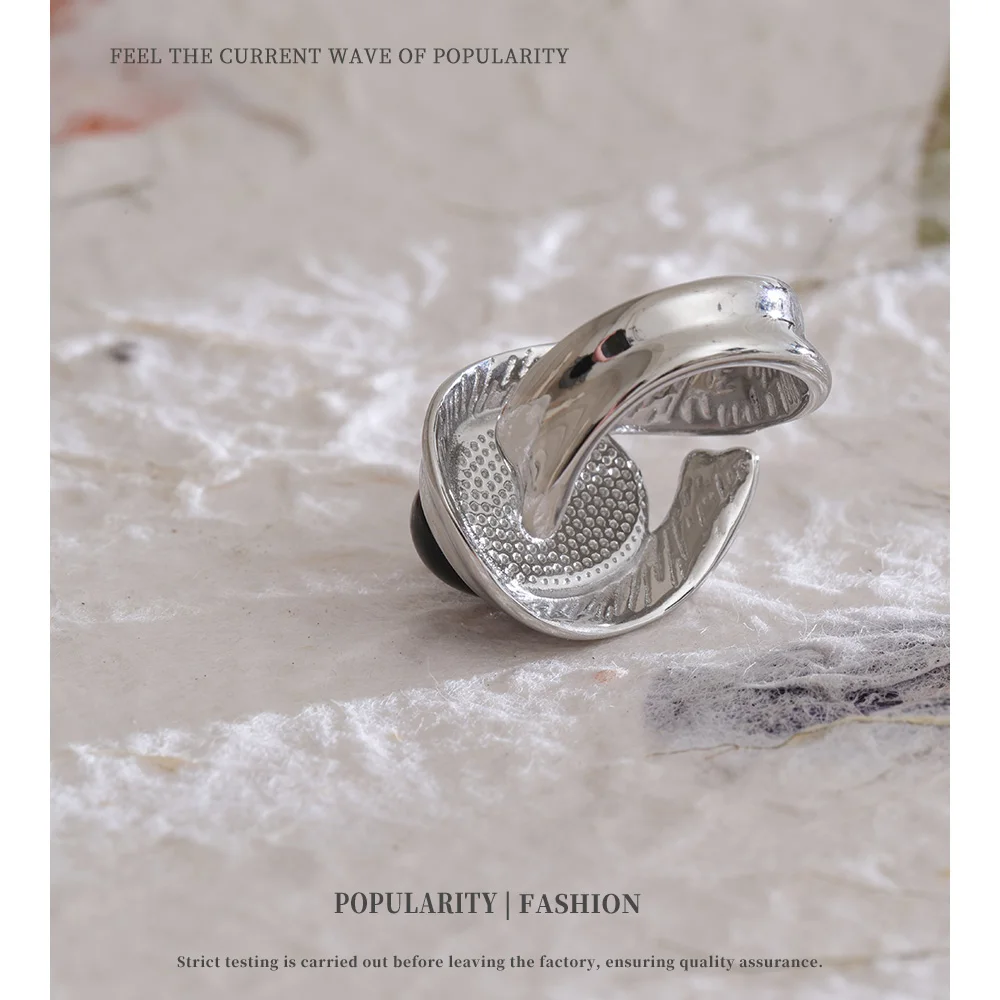 NiNice Stainless Steel Ring Natural Tiger Eye Stone Waterproof Popular Personalized Fashion Design Wholesale thumbnail 3