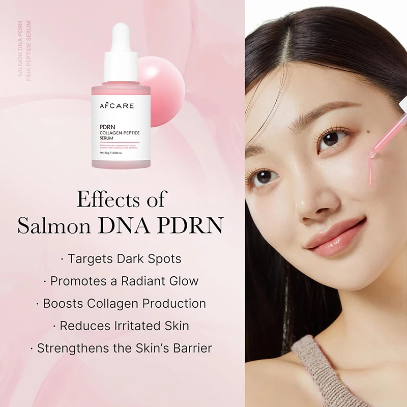 Collagen Peptide Facial Serum Targets Dull Skin Boosts Skin Elasticity Stimulates Skin Renewal Repair Salmon PDRN KOREAN Product thumbnail 5