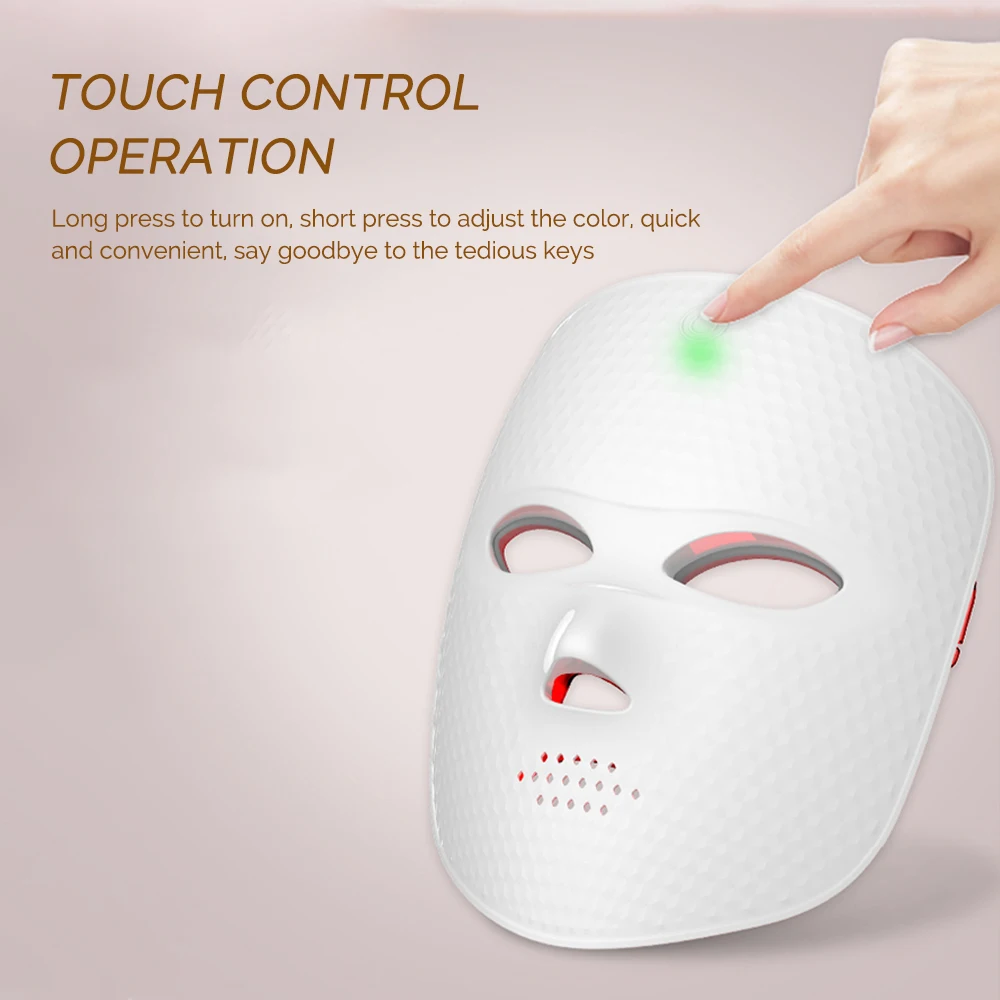 Wireless LED Mask 7 Color LED Face Mask Photon Skin Firming Anti Aging Rejuvenation Beauty Mask Machine thumbnail 4