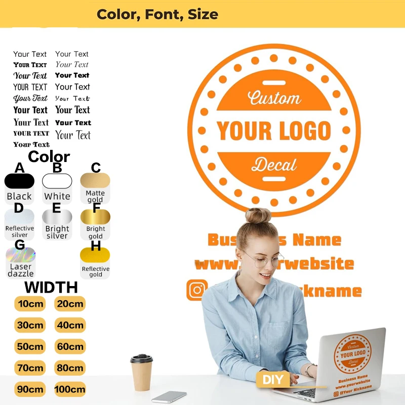 Car Stickers Customized Logo No Background Reflective Advertising Business Occlusion Personalized Glass Decorative DIY Stickers thumbnail 4