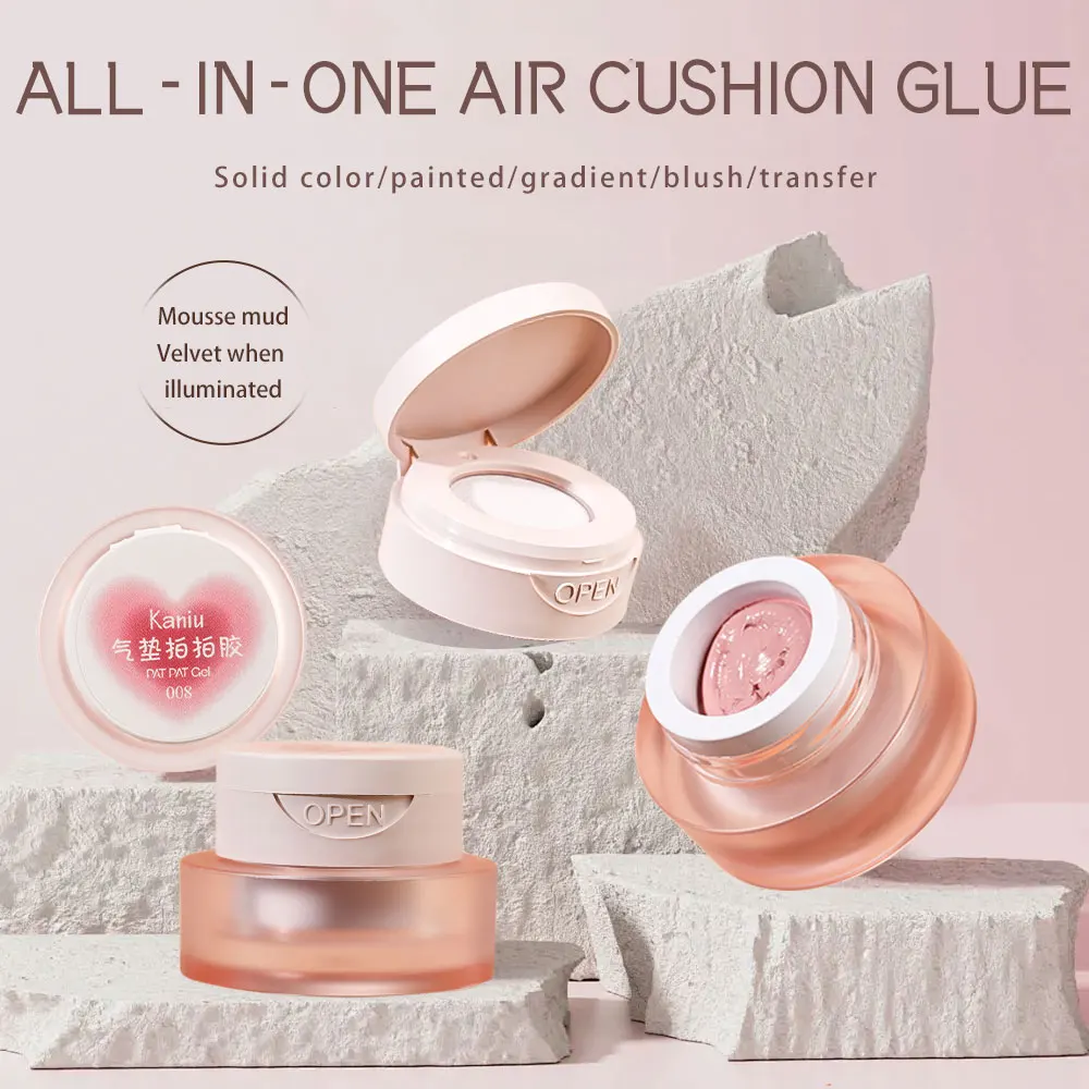 Kaniu 1pc Nail Polish Glue Pink Color Nail Art Air Cushion Patting Glue High Saturation Gypsum Painting Glue For DIY Home Salon thumbnail 4