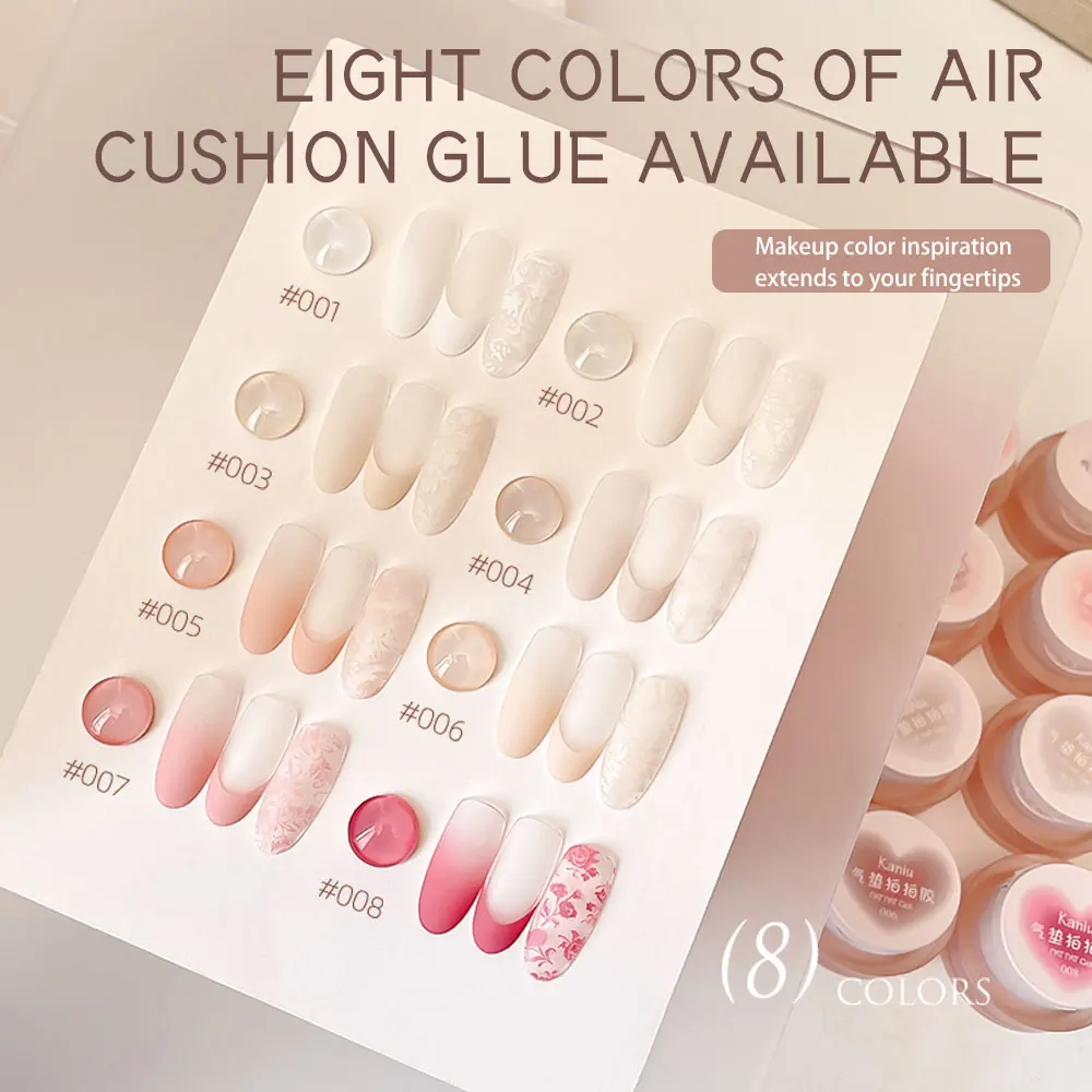 Kaniu 1pc Nail Polish Glue Pink Color Nail Art Air Cushion Patting Glue High Saturation Gypsum Painting Glue For DIY Home Salon thumbnail 5
