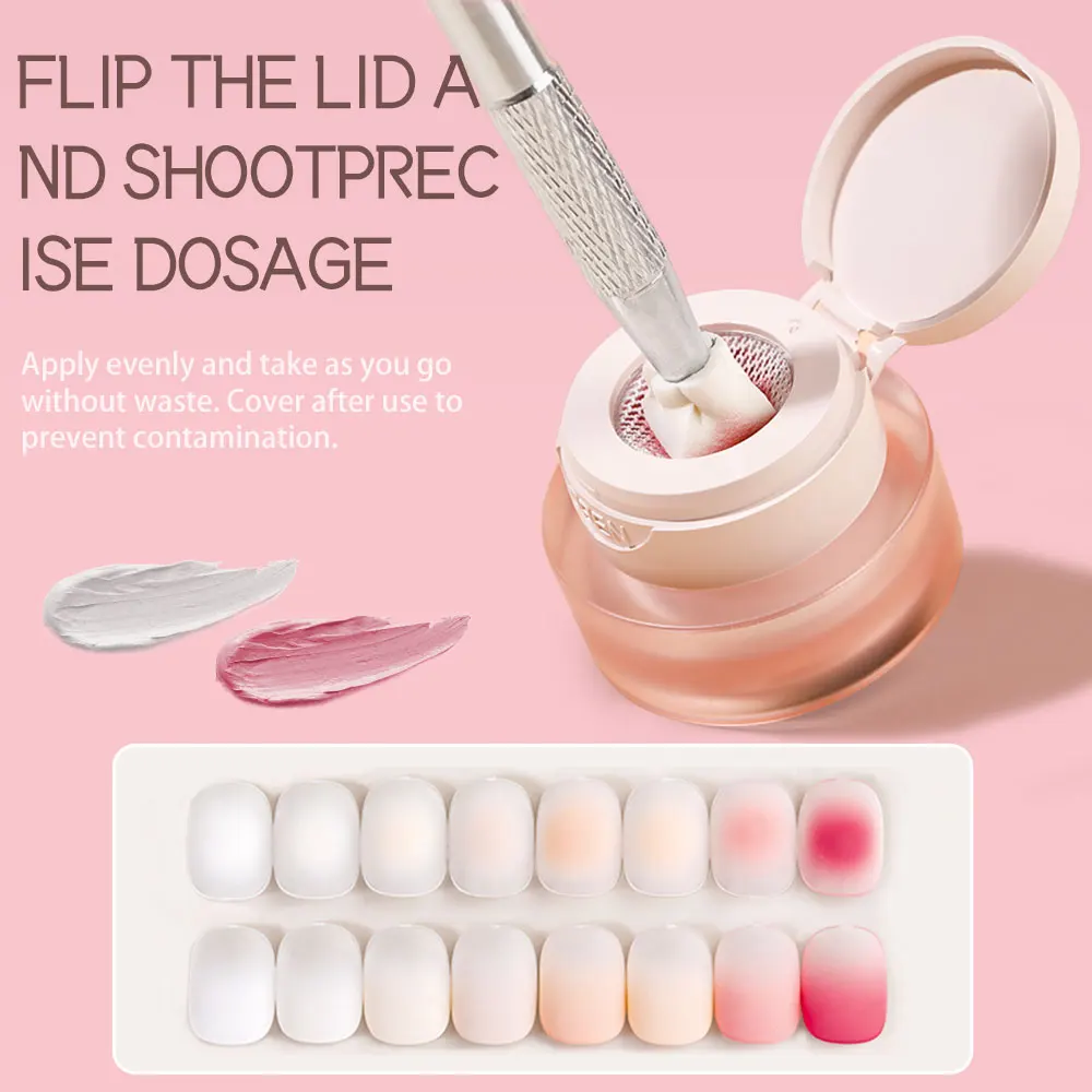 Kaniu 1pc Nail Polish Glue Pink Color Nail Art Air Cushion Patting Glue High Saturation Gypsum Painting Glue For DIY Home Salon thumbnail 2