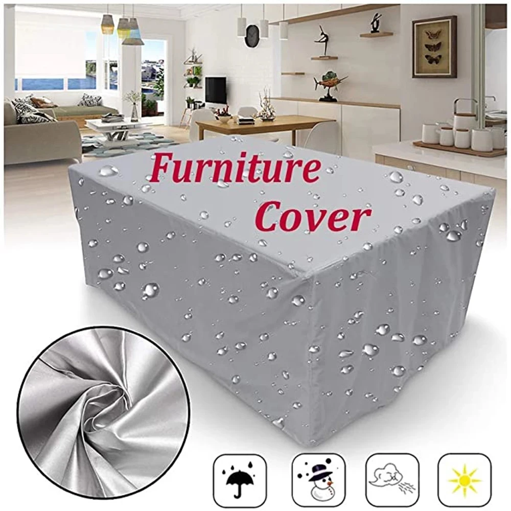 Waterproof Garden Furniture Covers, Rain and Snow Cover, Chair Covers for Sofa, Table and Chair, Dust Proof, Outdoor, 55 Sizes thumbnail 2