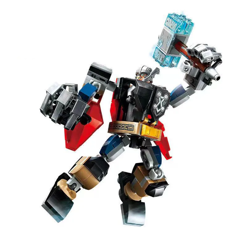 76270 76302 Superhero Bricks Avengers Thor Iron Man Thanos Assemble Compatible Action Figure Toy Building Blocks Model Ornament thumbnail 5