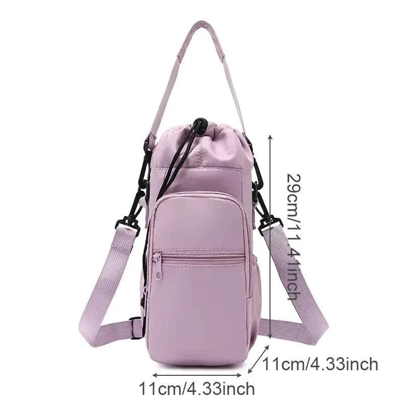 Portable Water Bottle Bag with Adjustable Strap Thermal Mugs Insulated Protective Cover Phone Pocket Outdoor Sports Travel Bag thumbnail 6