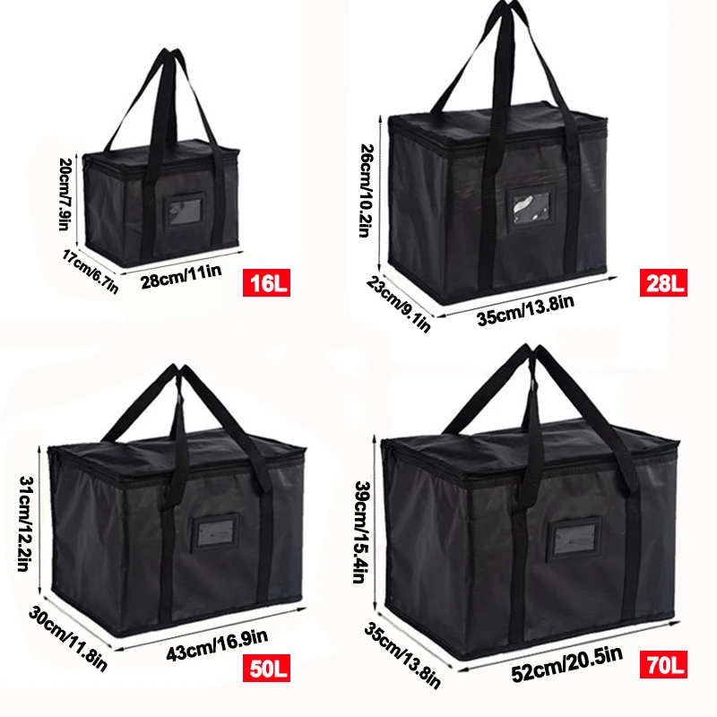 16/28/50/70L Insulated Thermal Cooler Bag Drink Storage Large Chilled Bags Tin Foil Lunch Foods Lunch Box Multiple Capacities thumbnail 3