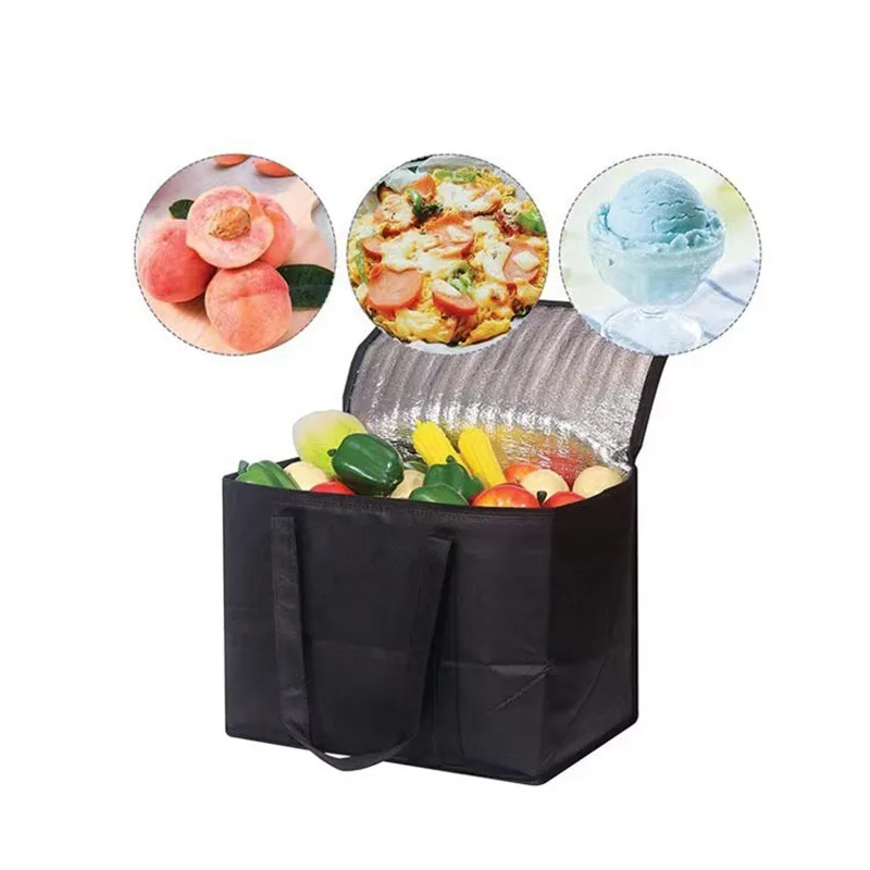 Picnic Thermal Insulated Bag For Food Outdoor Thickened Aluminum Film Cooler Bags Camping Handbag Waterproof Lunch Box thumbnail 6