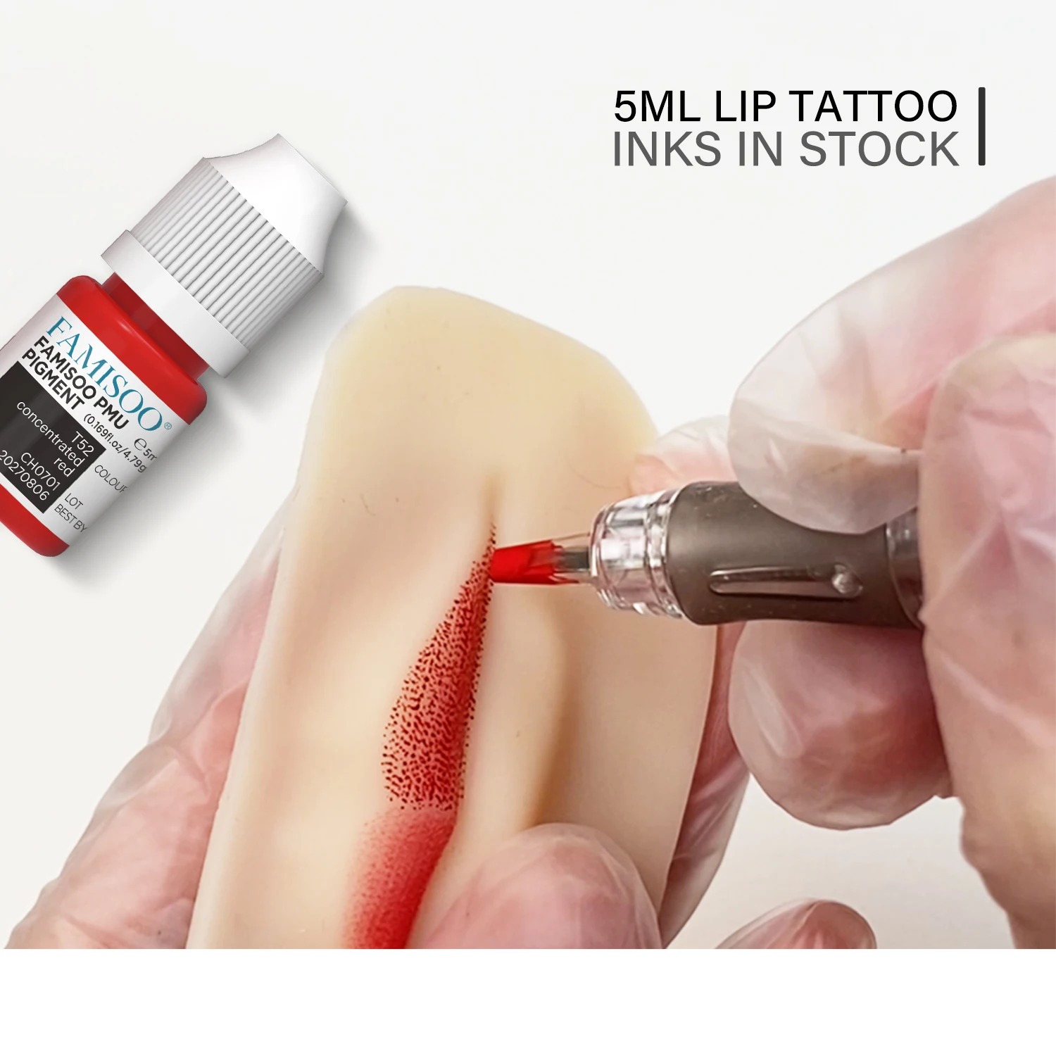 FAMISOO Permanent Makeup Pigment Long-Lasting Makeup Lip Professional Tattoo Inks Lip Pigments 5ml PMU Microblading Eyebrow Ink thumbnail 5