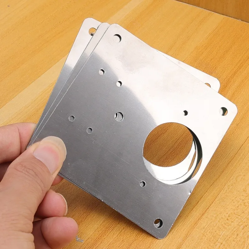 Adjustable Hinge Fixing Brace Stainless Steel Flat Hinge Repairs Brackets For Cabinet Cupboard Door Hinges Hardware Accessories thumbnail 5
