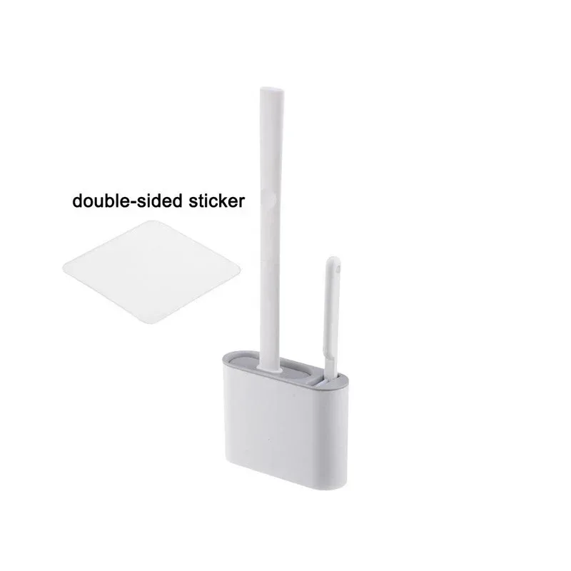 Toilet Brush Household Bathroom Wall-Mounted Cleaning Toilet Brush Silicone Toilet Brush Household Bathroom Accessories thumbnail 2
